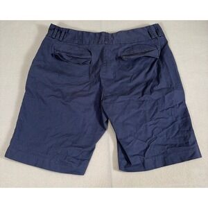 Preppy Willow Bay Mens Navy Blue Chino Shorts Size 16 Cotton Blend Stretch Flat